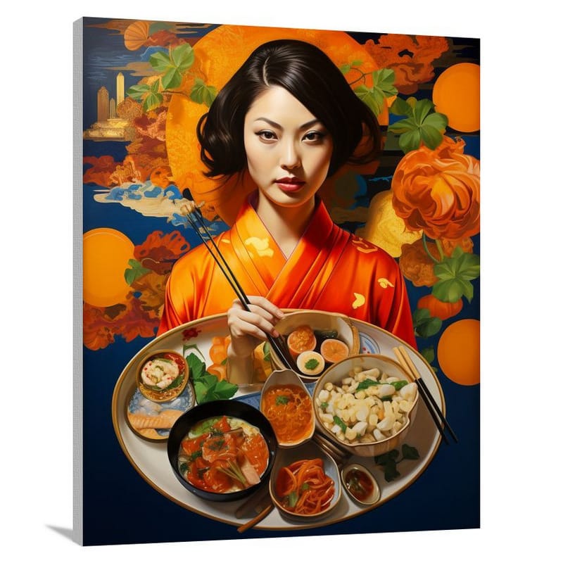 Flavors Uniting: Asian Cuisine - Canvas Print