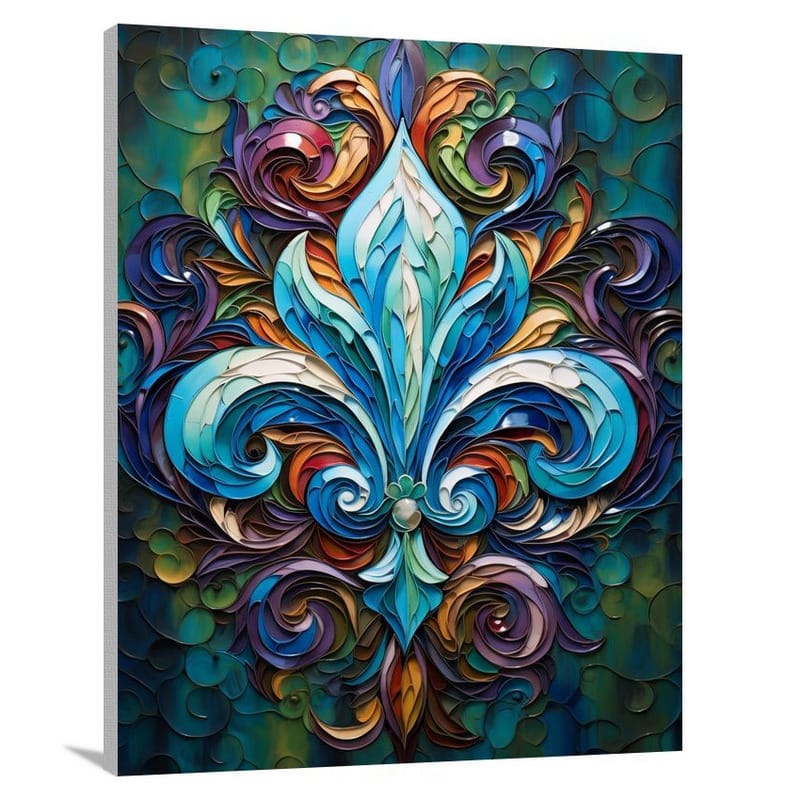 Fleur-de-Lis Kaleidoscope - Canvas Print