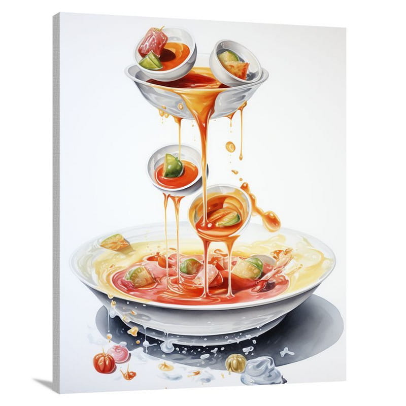 Floating Feast: Soup Symphony - Canvas Print
