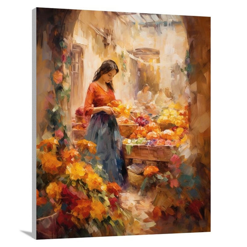 Floral Fiesta: Celebrating Mexican Culture - Canvas Print