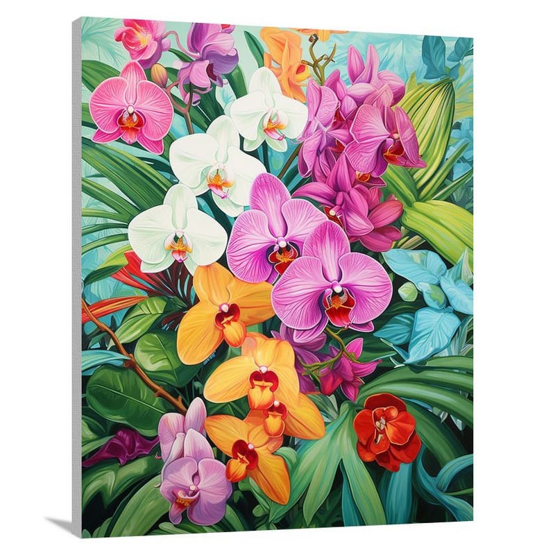 Floral Kaleidoscope - Pop Art - Canvas Print