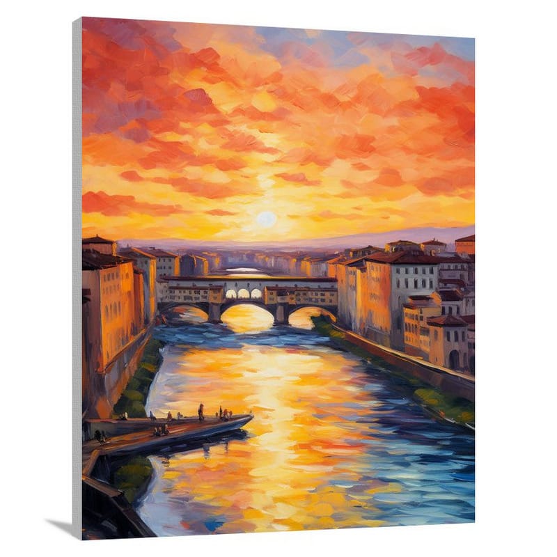 Florence's Enchanting Sunset - Canvas Print