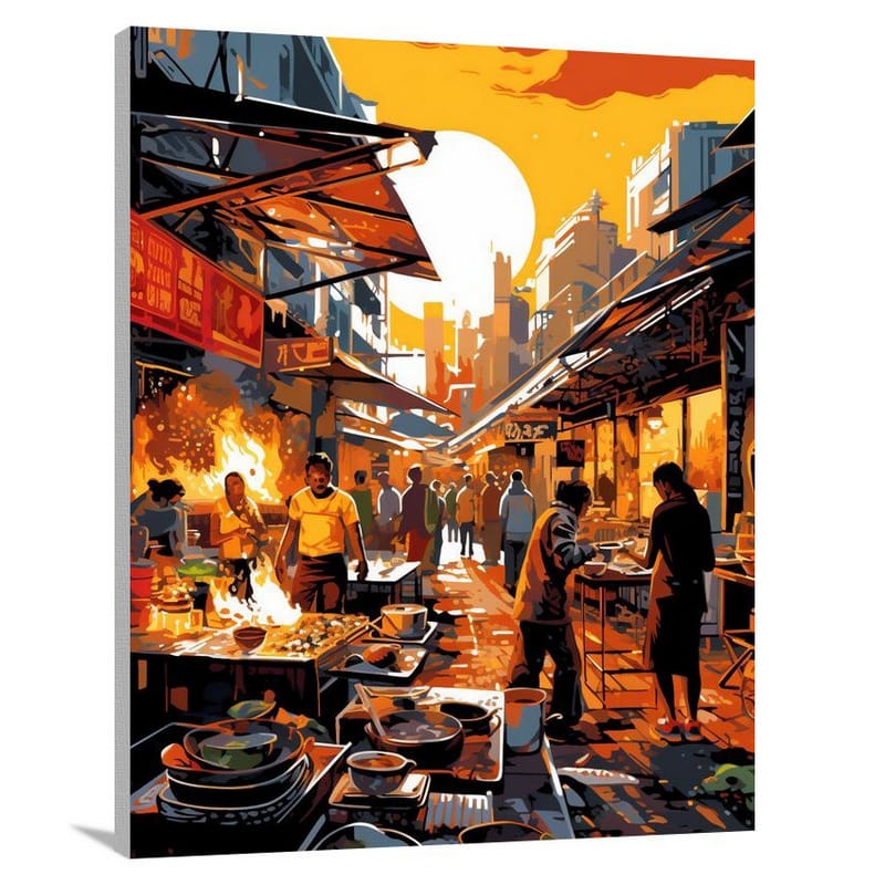 Food, Food: StreetFoodMelange - Canvas Print