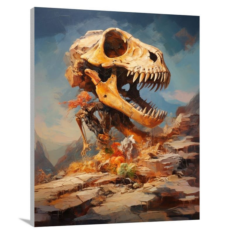 Fossilized Echoes - Impressionist - Canvas Print