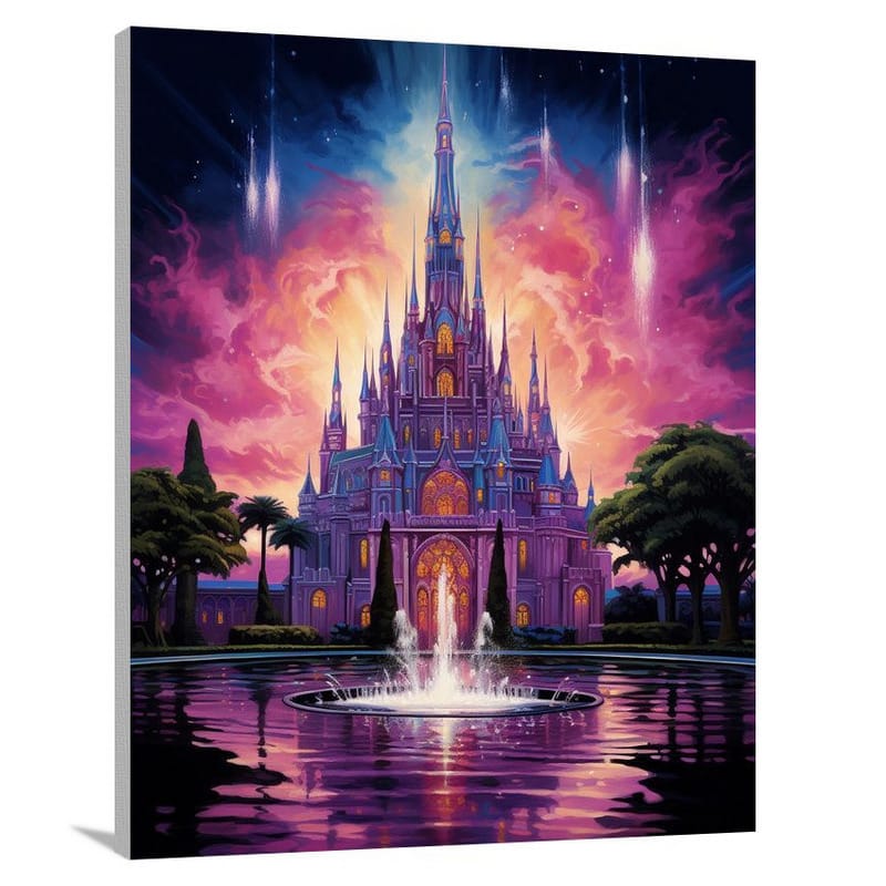 Fountain of Gothic Majesty - Canvas Print
