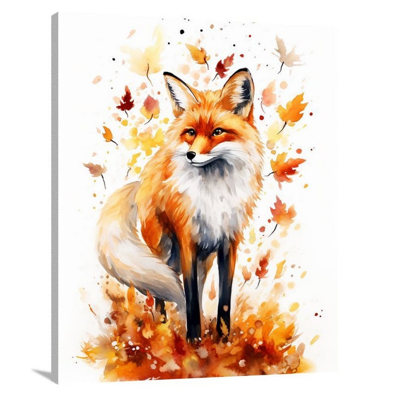 Fox's Autumn Symphony - Canvas Print