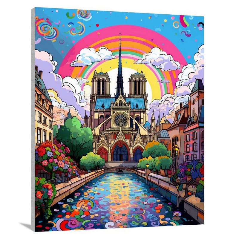 France's Vibrant Icon - Canvas Print