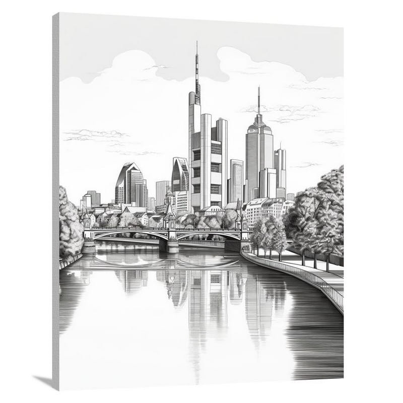 Frankfurt's Ambitious Reflections - Canvas Print