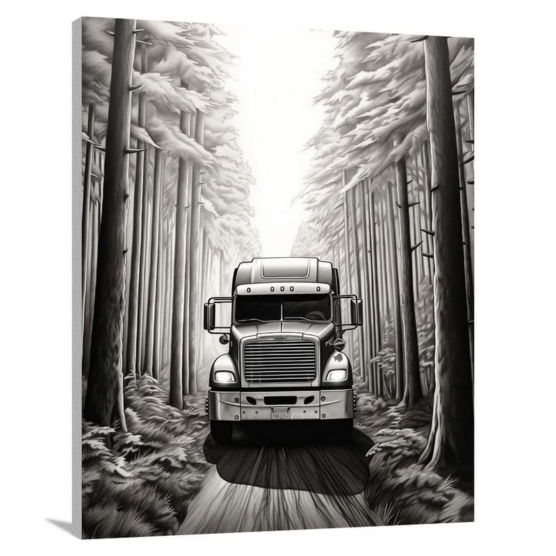 Freightliner's Forest Journey - Canvas Print