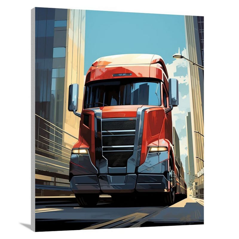 Freightliner's Futuristic Glide - Canvas Print