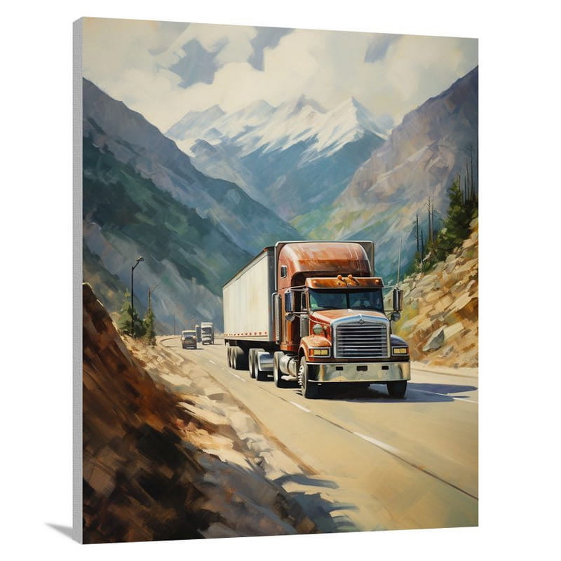 Freightliner's Journey - Impressionist 2 - Canvas Print