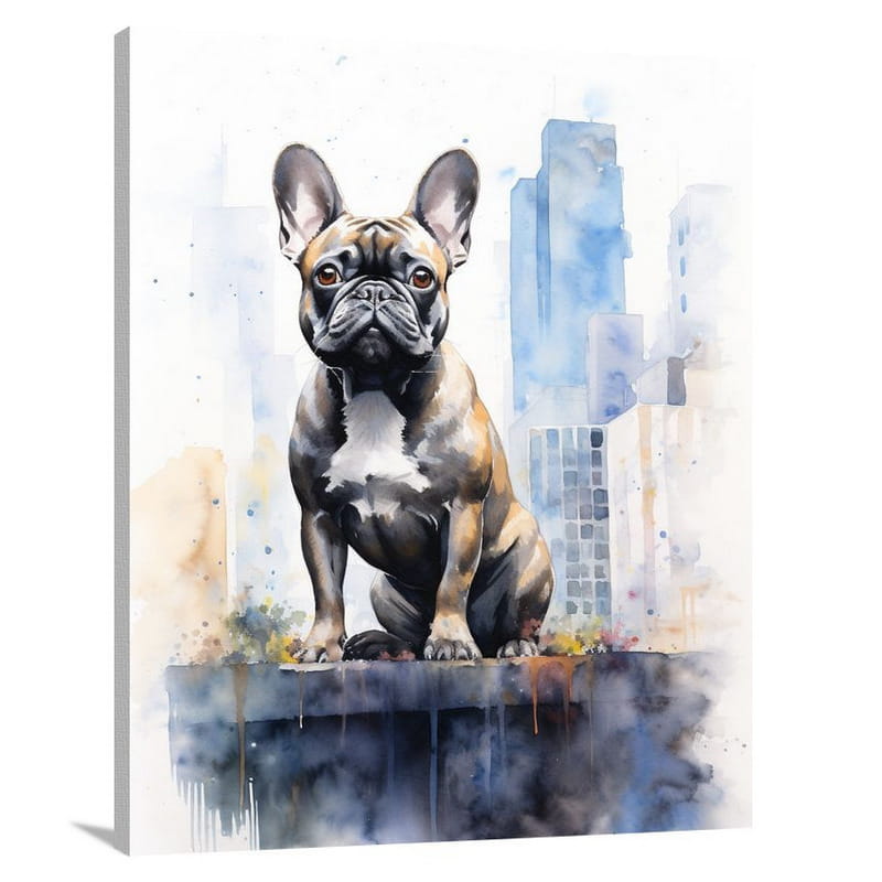 French Bulldog's Serenity - Watercolor - Canvas Print