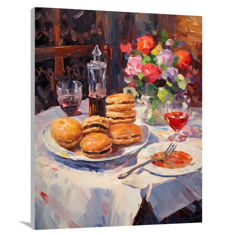 French Gastronomy Unveiled - Impressionist - Canvas Print