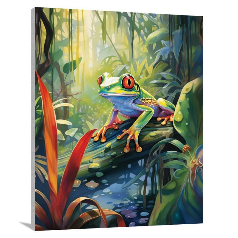 Frog's Jungle Symphony - Canvas Print