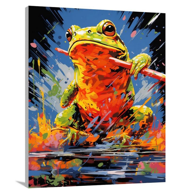 Frog's Stand: Wildlife Warrior - Canvas Print