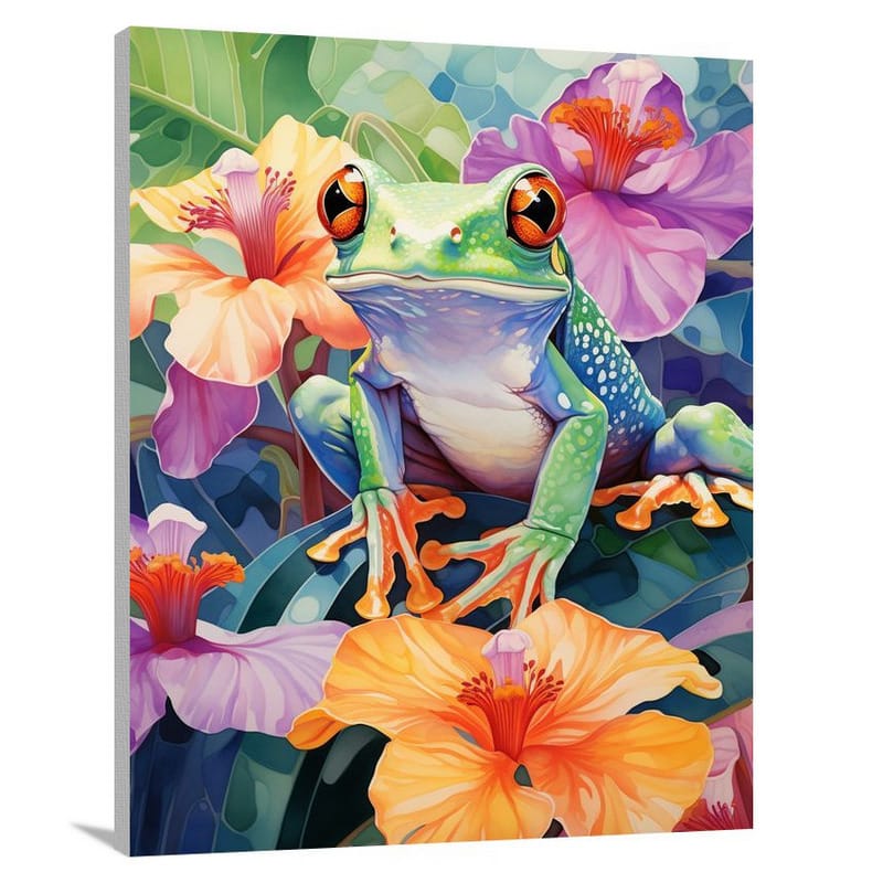 Frog's Tropical Symphony - Canvas Print