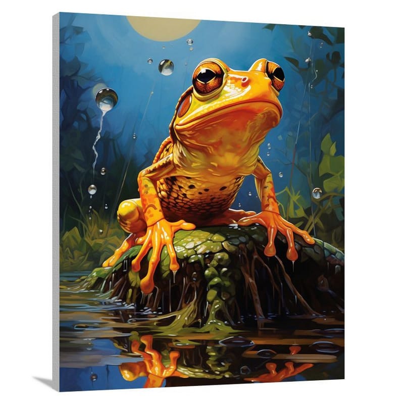 Frog's Wild Encounter - Canvas Print