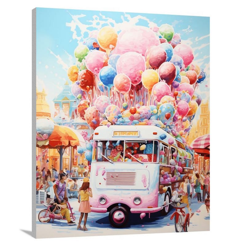 Frozen Delights: Ice Cream Extravaganza - Canvas Print