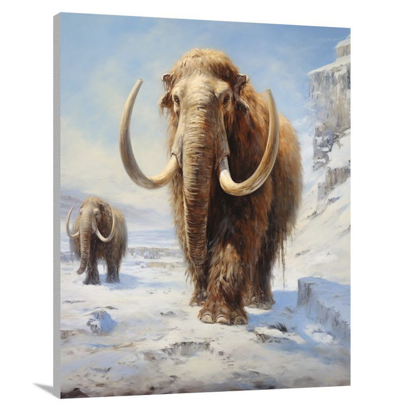 Frozen Echoes: Mammoth's Legacy - Canvas Print
