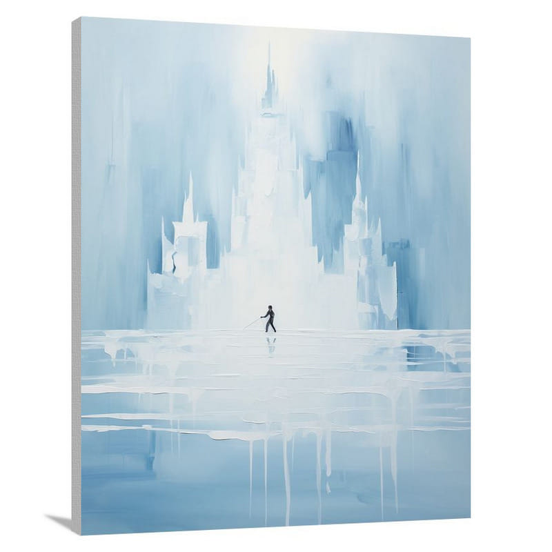 Frozen Elegance: Ice Skating - Canvas Print
