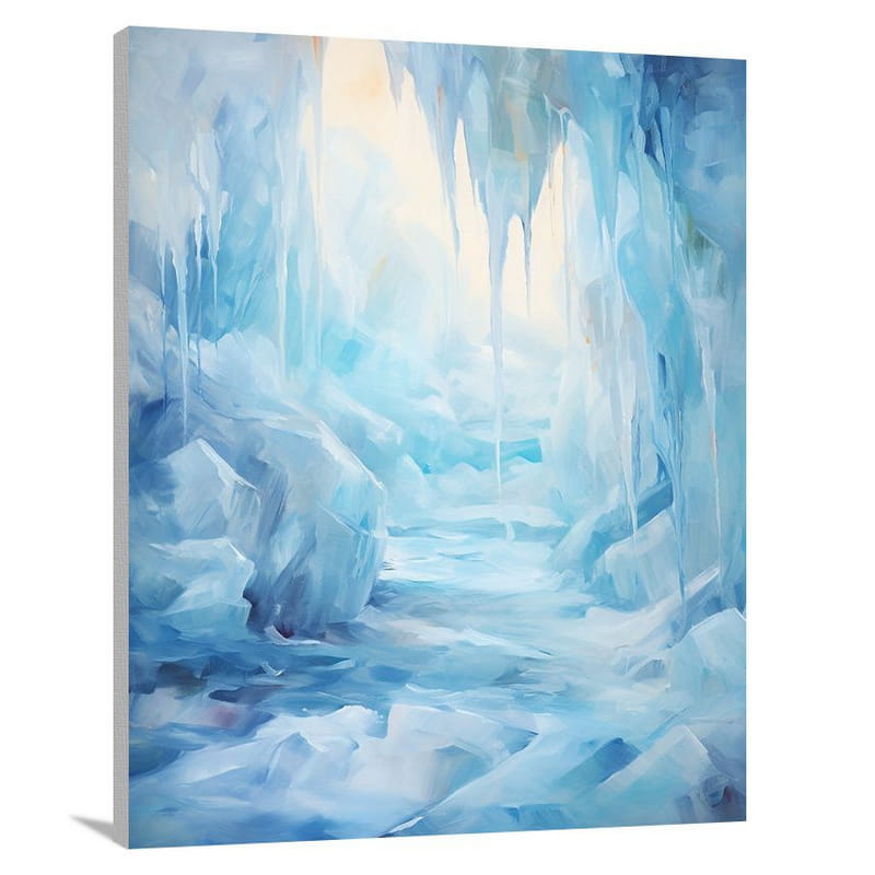 Frozen Tears: Ice Cave - Canvas Print