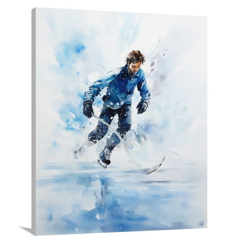 Frozen Whirlwind: Ice Skating - Canvas Print