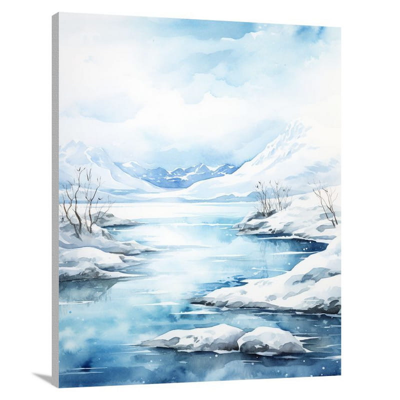 Frozen Whispers of Svalbard - Canvas Print