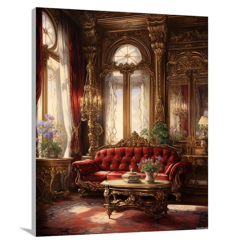 Furniture's Opulent Charm - Impressionist - Canvas Print