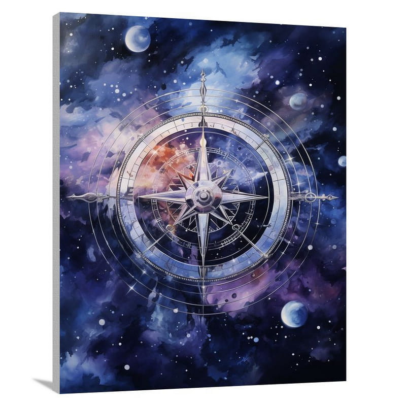 Galaxy's Celestial Compass - Canvas Print
