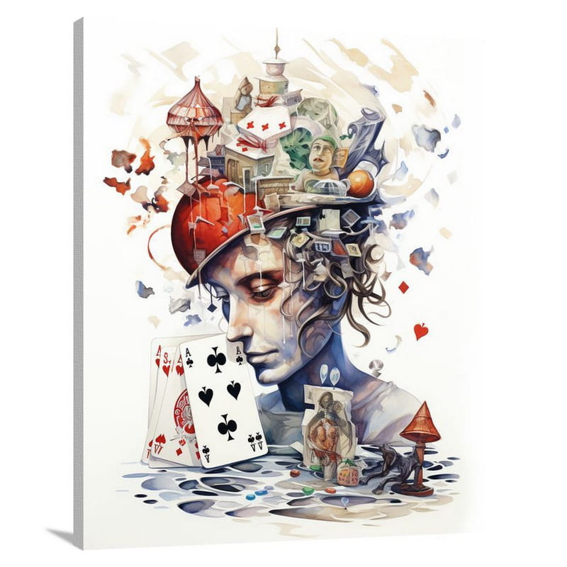 Gambling's Surreal Secrets - Canvas Print