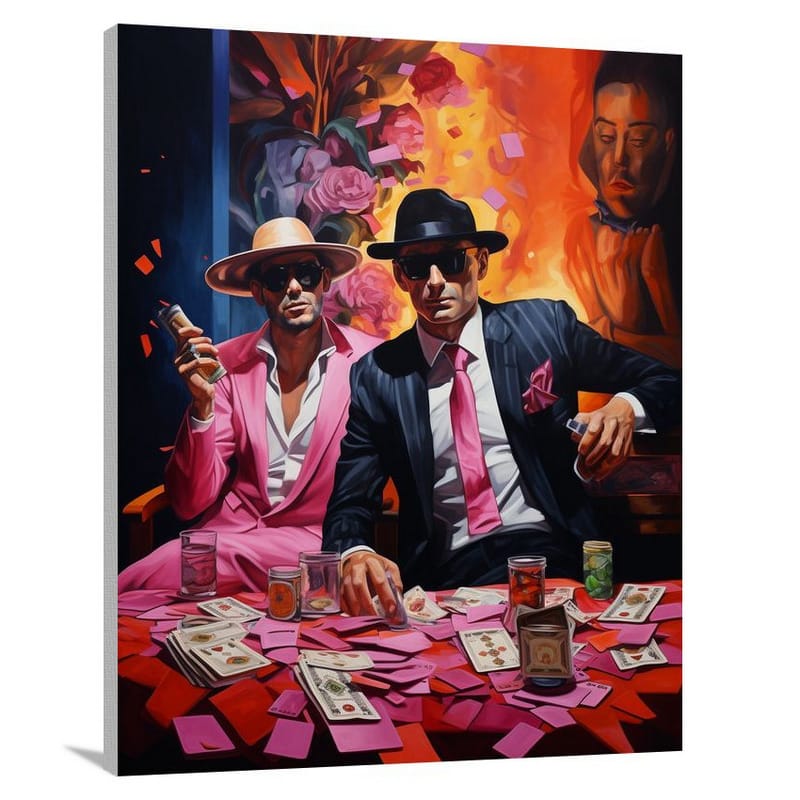 Gangster & Criminal Poker Night - Canvas Print