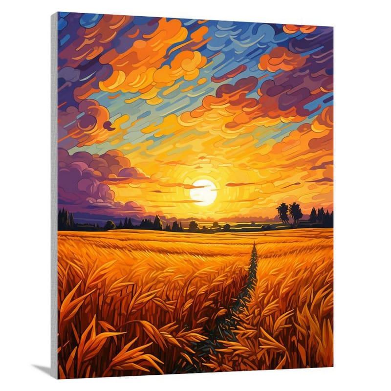 Garden's Golden Horizon - Pop Art - Canvas Print