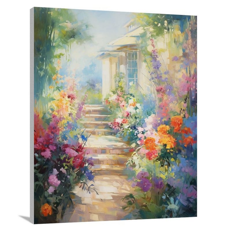 Gardening's Vibrant Dance - Canvas Print