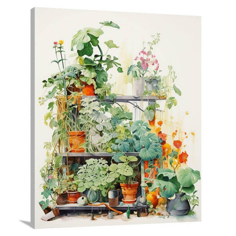 Gardening Tapestry - Canvas Print