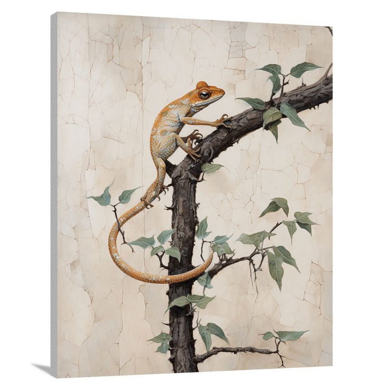 Gecko's Resilience - Minimalist - Canvas Print