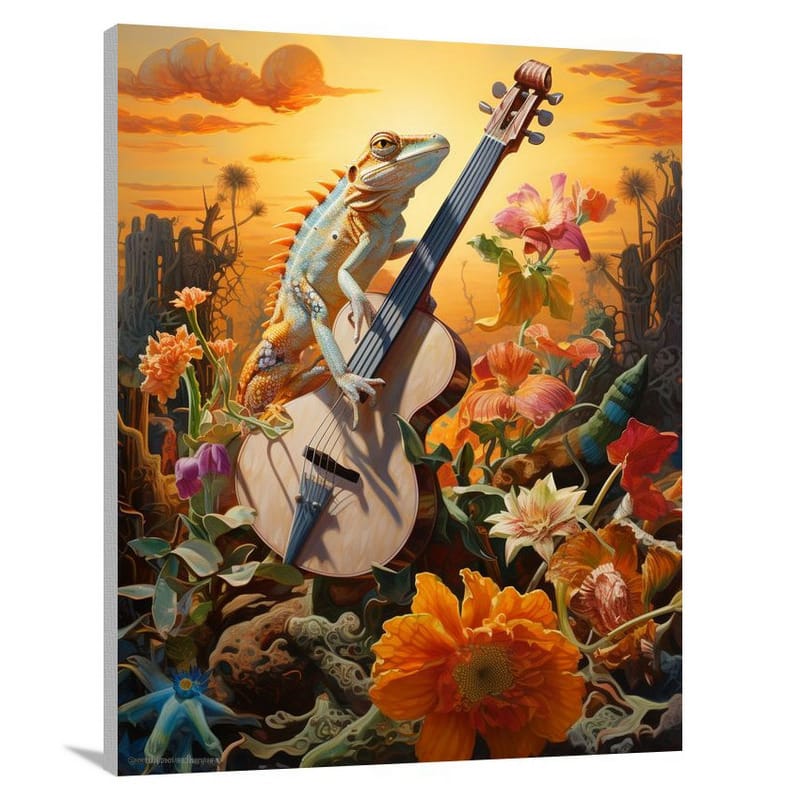 Gecko's Serenade - Canvas Print