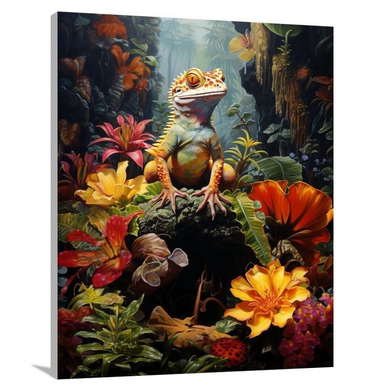 Gecko's Serenade - Contemporary Art - Canvas Print
