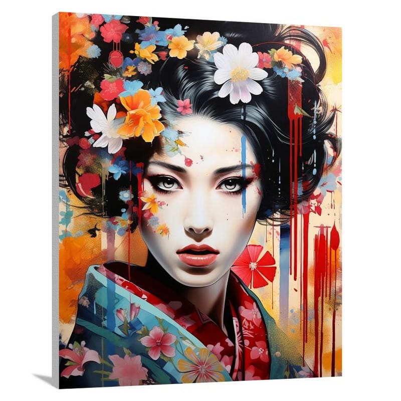 Geisha - Pop Art - Canvas Print