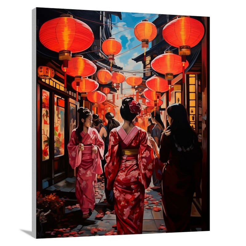 Geisha's Enchantment - Canvas Print