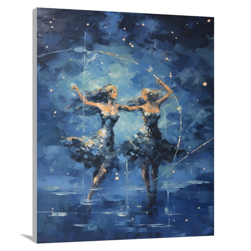 Gemini's Celestial Dance - Canvas Print