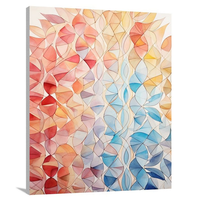 Geometric Harmony - Watercolor - Canvas Print