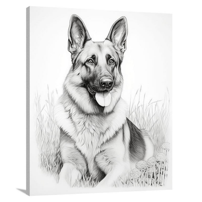German Shepherd's Serenity - Canvas Print