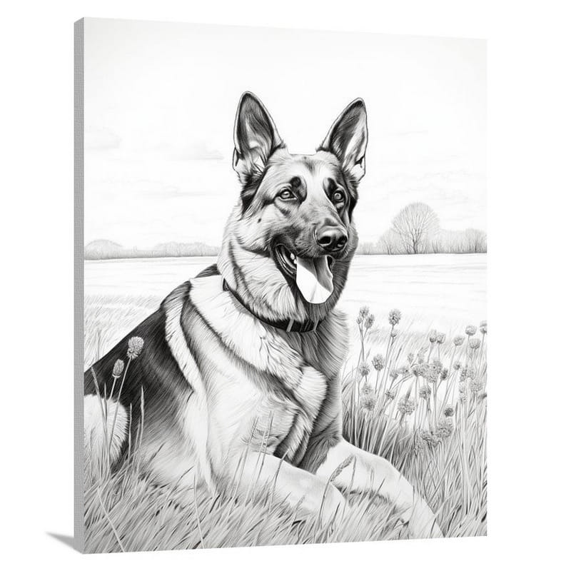 German Shepherd Serenity - Canvas Print