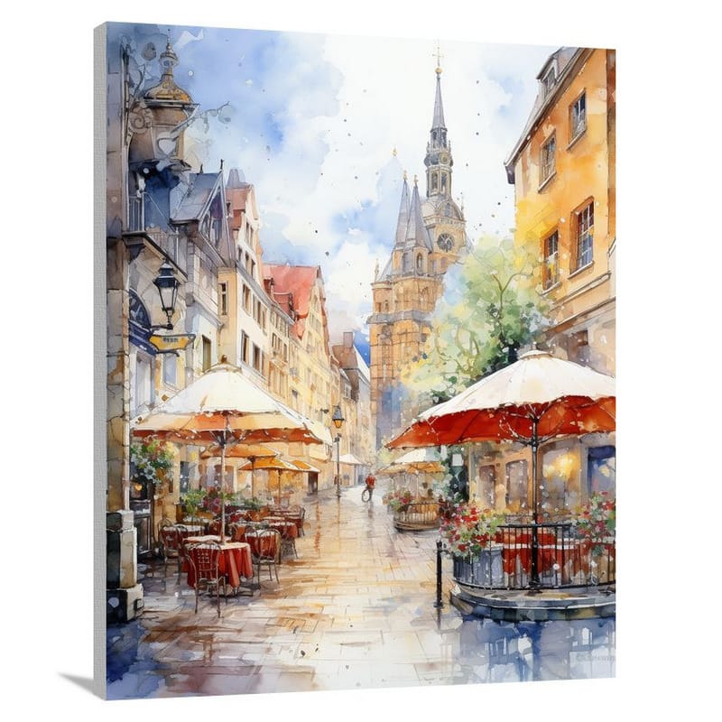 Germany's Berlin: A Watercolor Journey - Canvas Print