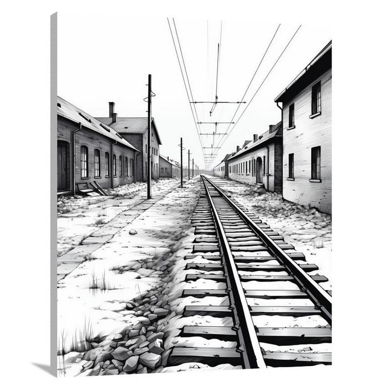Germany's Silent Echoes: - Black And White - Canvas Print