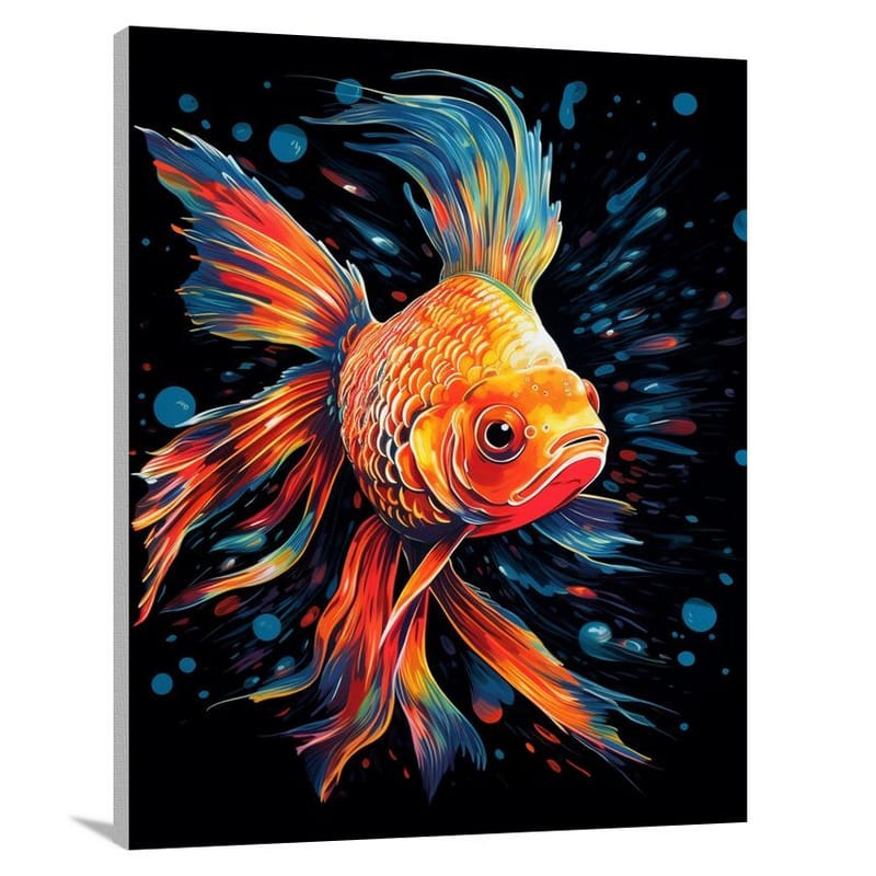 Gilded Depths: Goldfish Symphony - Canvas Print