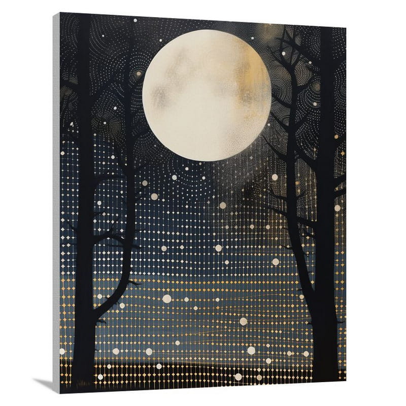 Gingham Moonlight - Canvas Print