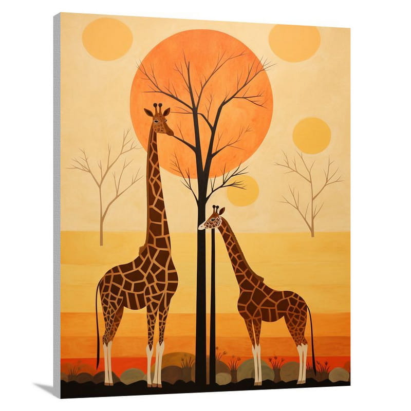 Giraffe Harmony - Canvas Print