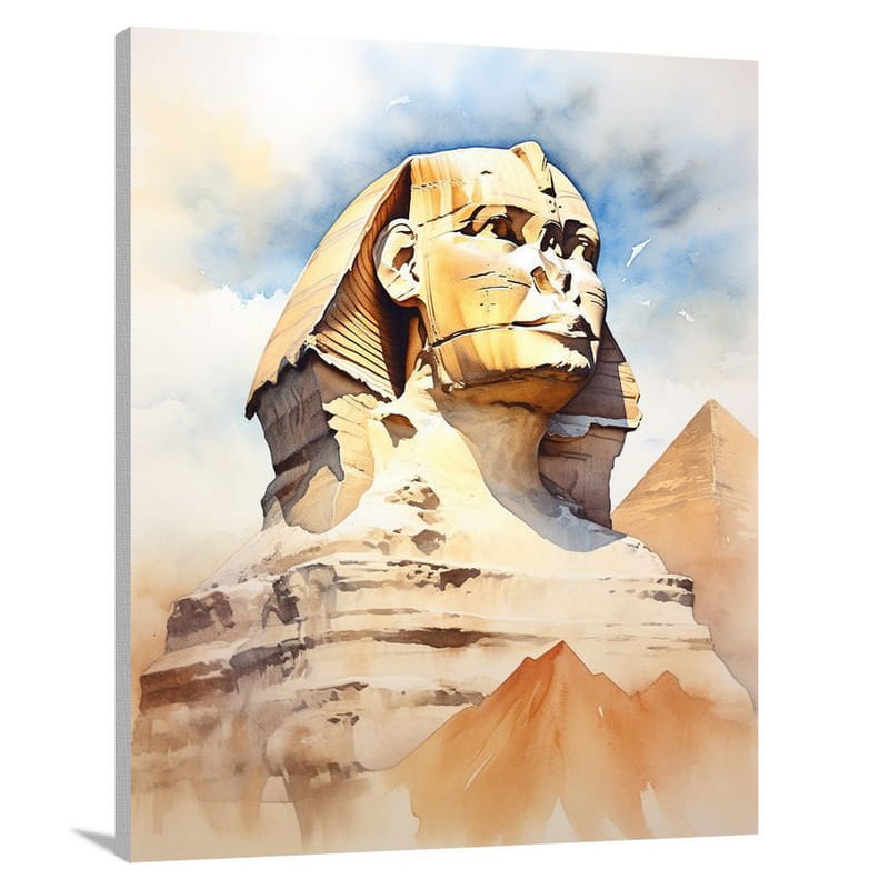 Giza's Enigma: Sphinx's Secrets. - Canvas Print