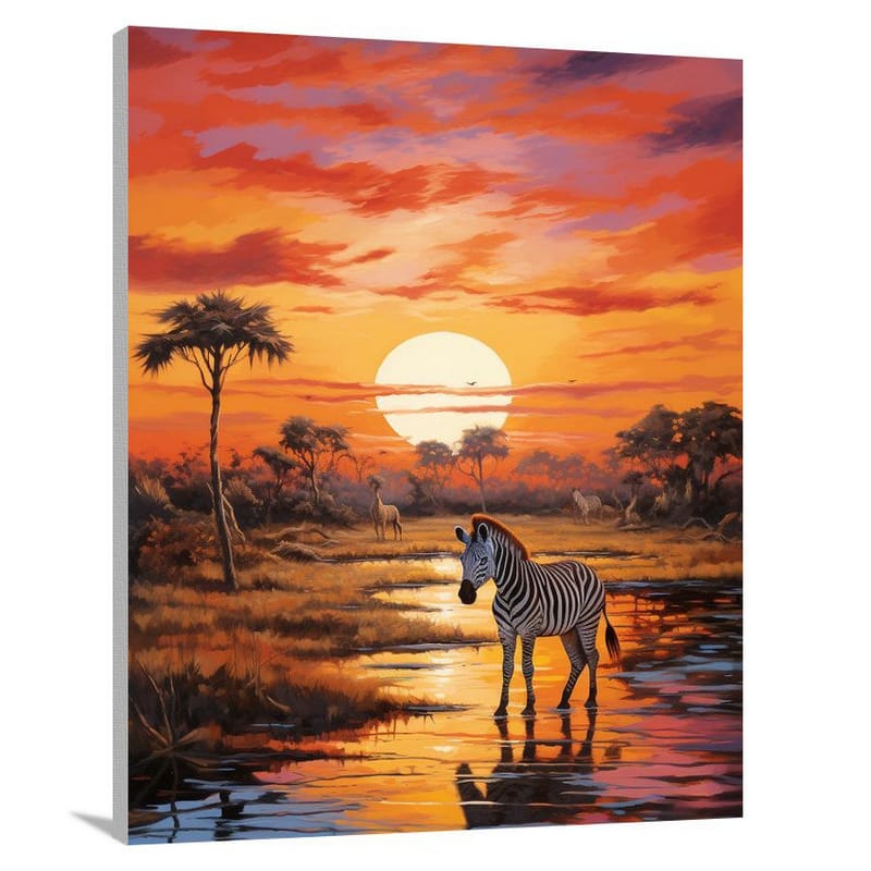Giza's Serene Sunset - Canvas Print